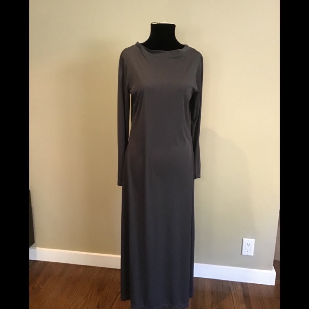 Grey Knit Dress Maxi